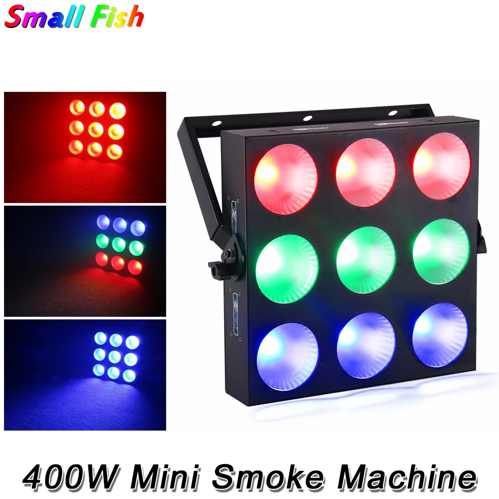 

Mini 9PCS LED Matrix Lighting RGB Colors Professional Stage Effect Light DMX512 Disco Wash Light For Dance Party Show DJ Xmas