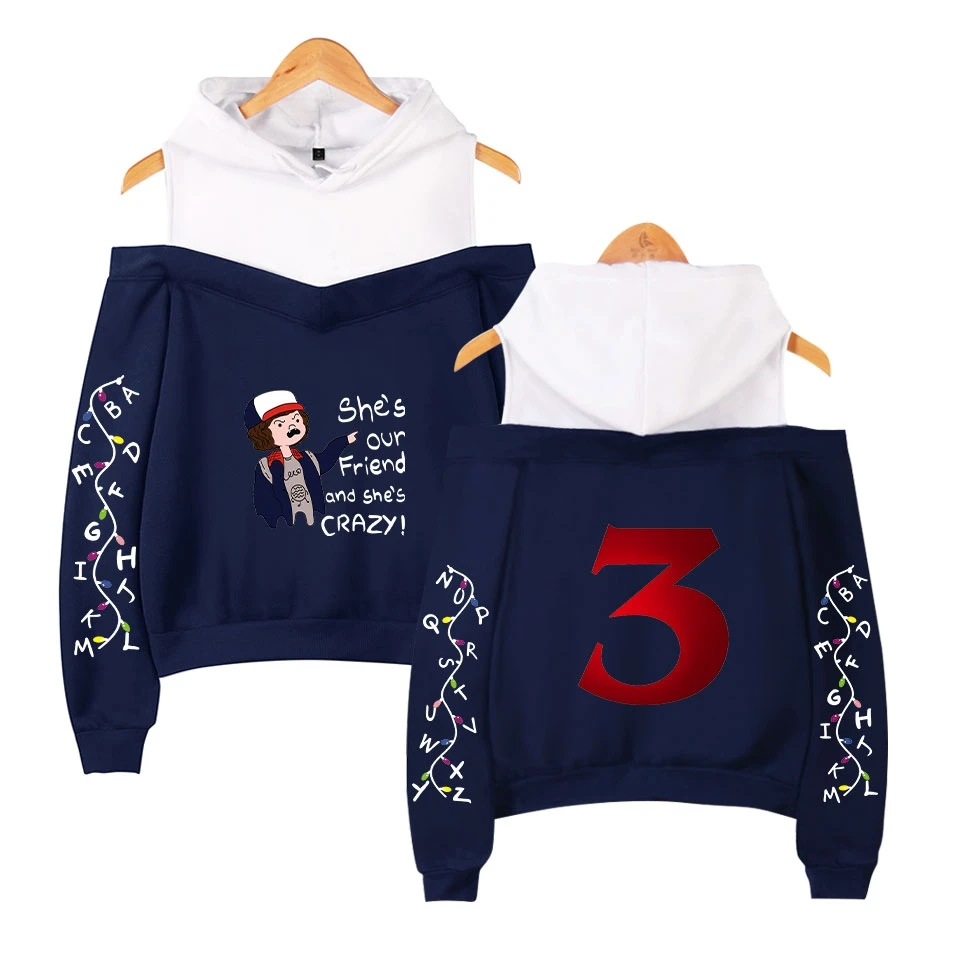 

Stranger Things 3 Demogorgon Hoodies Sweatshirt Vrouwen Cosplay Fans Gedrukt Printed Maten Voor Casual Fleece Sweatshirt F159