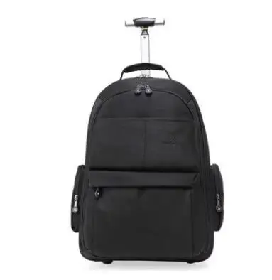 19 Inch black WEISHENGDA сумка для багажа на колесиках, мужская сумка для ручной клади, рюкзак, сумка для путешествий, рюкзак на колесиках, сумка для переноски на колесиках, чемодан - Цвет: 19 Inch black