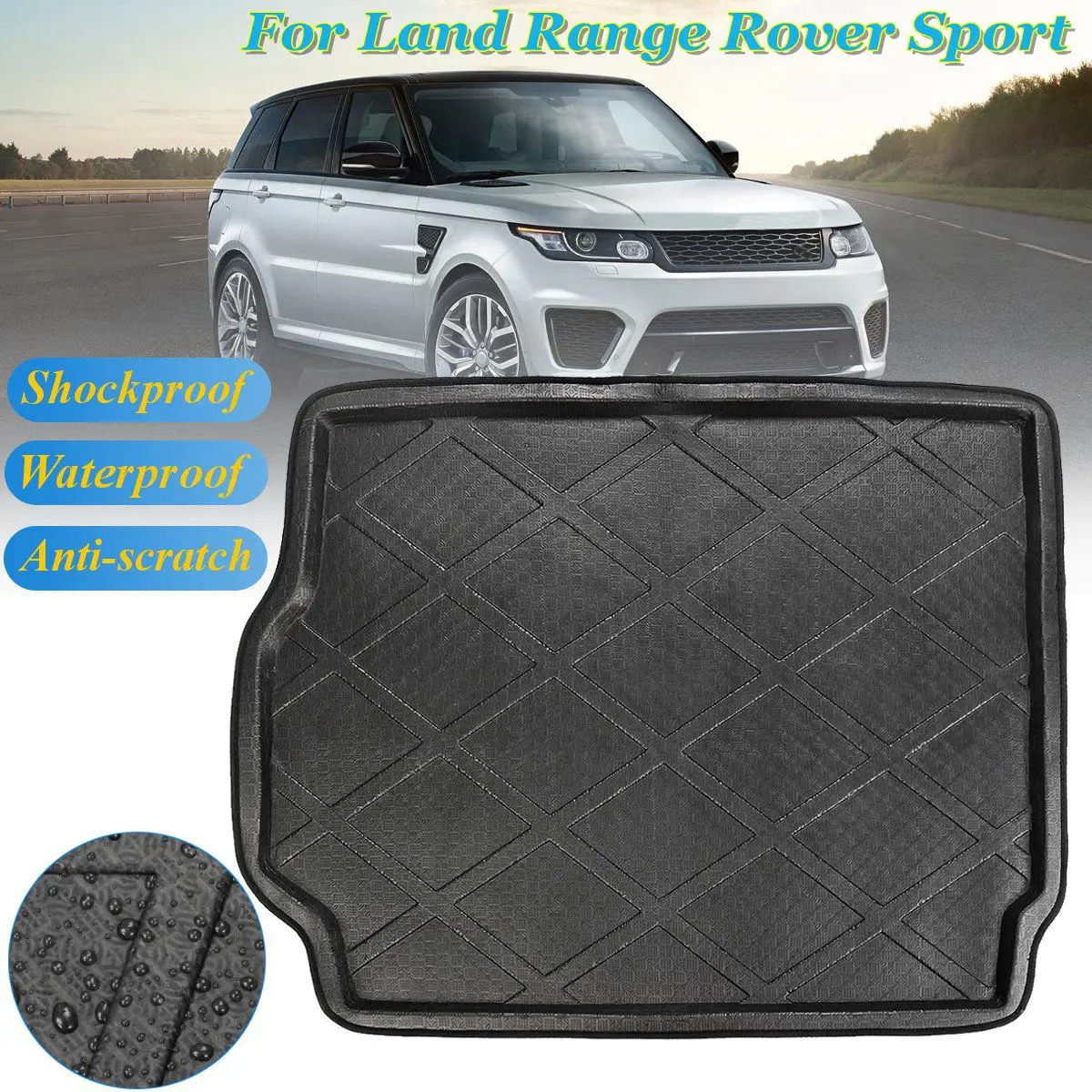 

Rear Trunk Cargo Car styling Interior Accessories Boot Liner Waterproof Mat for Land for Range Rover Sport 2005 2006 2007-2013