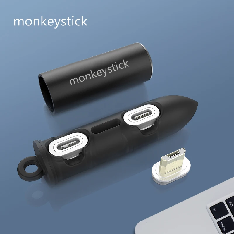 

3 in 1 Portable Magnetic Cable Plug Box Type-C Micro USB C 8 Pin Magnetic Plug Magnetic charging cable plug C-Box