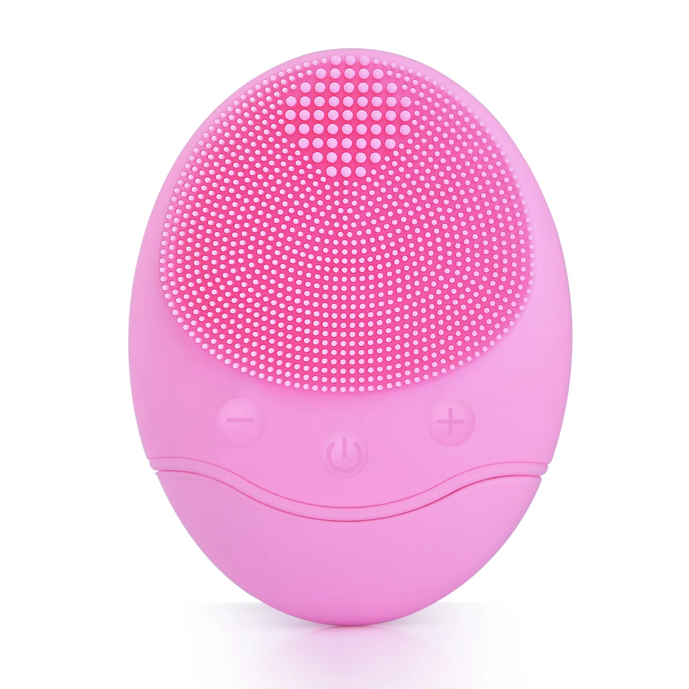 Pink New Type Щетка для чистки лица глубокое очищение лица водонепроницаемый силиконовый звуковой Вибрационный очиститель Глубокая чистка пор массаж кожи уход за лицом - Color: Pink New Type