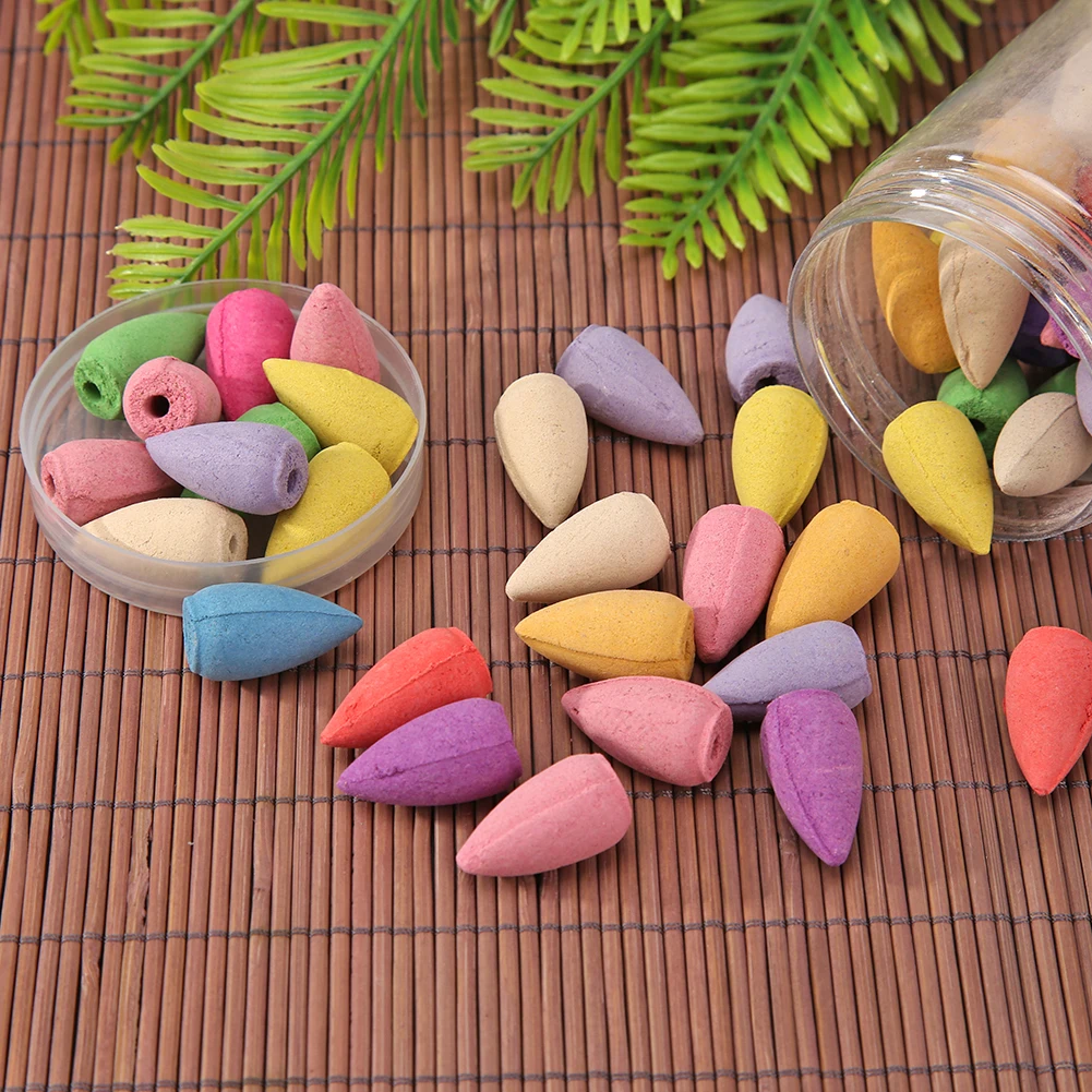 20/50pcs Mixed Backflow Incense Cones Anti-odour Cone Mix Scent Air Purifier Reflux Tower Burner Tea Home Meditation | Дом и сад