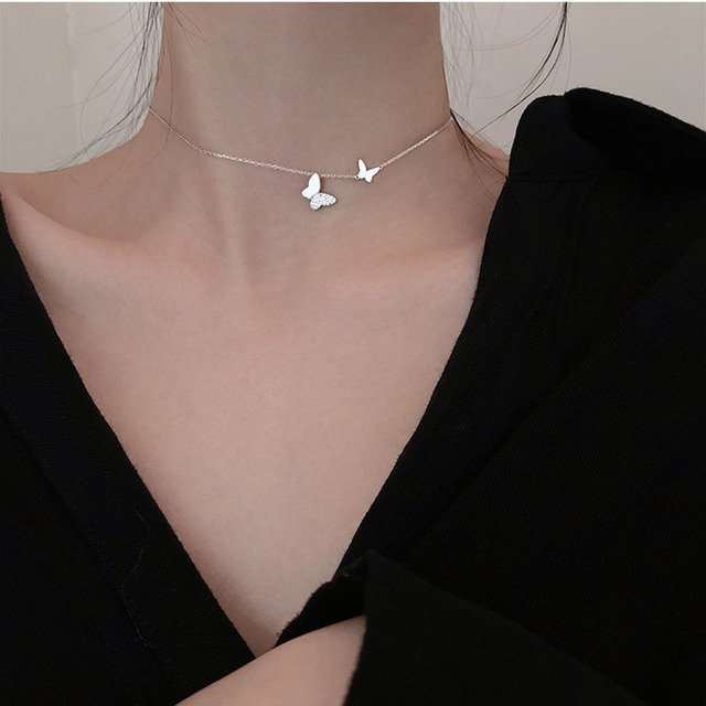 Quality Shiny Crystal Zircon Necklace Rose Gold Double Layer Choker Necklace For Women Fashion Jewelry Party Gift Wholesale