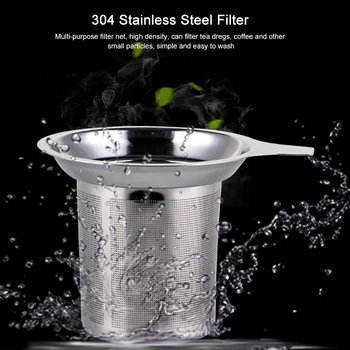 

Stainless Steel Reusable Mesh Tea Infuser Tea Strainer Teapot Loose Tea Leaf Spice Filter Drinkware Kitchen Accessories Hot Sale