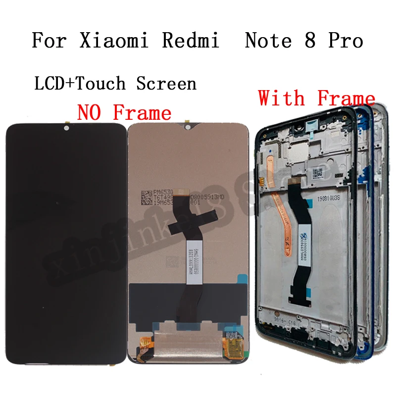

Original For Xiaomi Redmi Note 8 pro LCD Display Touch Screen Digitizer Assembly For Redmi Note 8 pro With frame replacement