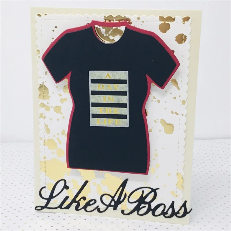 

T-Shirt Metal Cutting Dies or Stamp for DIY Scrapbooking/photo album Decorative Embossing DIY Paper Cards
