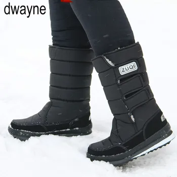 

Men Boots platform snow boots for men thick plush waterproof slip-resistant winter shoes Plus size Winter 4526