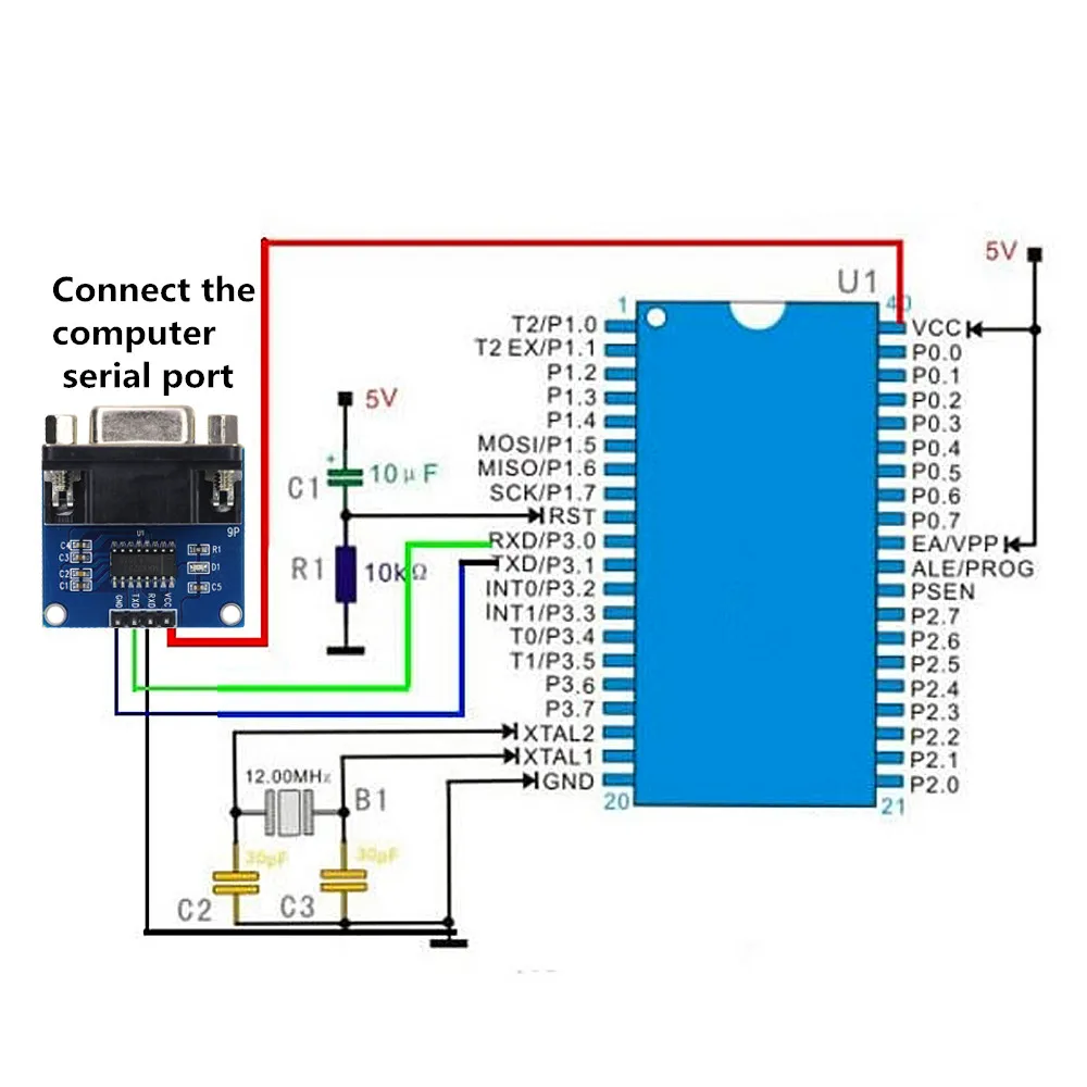 MAX3232 RS232 к ttl последовательный порт конвертер Модуль DB9 разъем MAX232