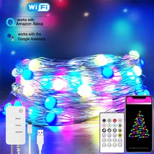

Smart WiFi LED Fairy String Lights Fairy Garland Curtain Light Christmas Decor For Home Holiday Decorative New Year Lamp