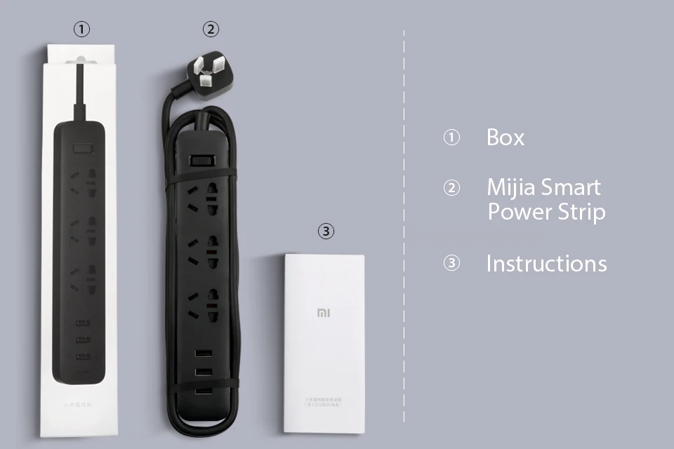 Xiaomi Mijia Smart power Strip 3 2A Быстрая зарядка usb порты+ 3 розетки