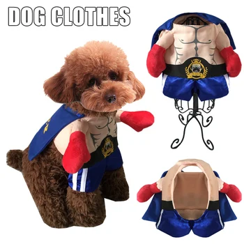 

Dog Cat Costumes Boxer Cosplay Suit Funny Pet Clothing Halloween Christmas Uniform Clothes for Puppy Dogs Cats DEC889
