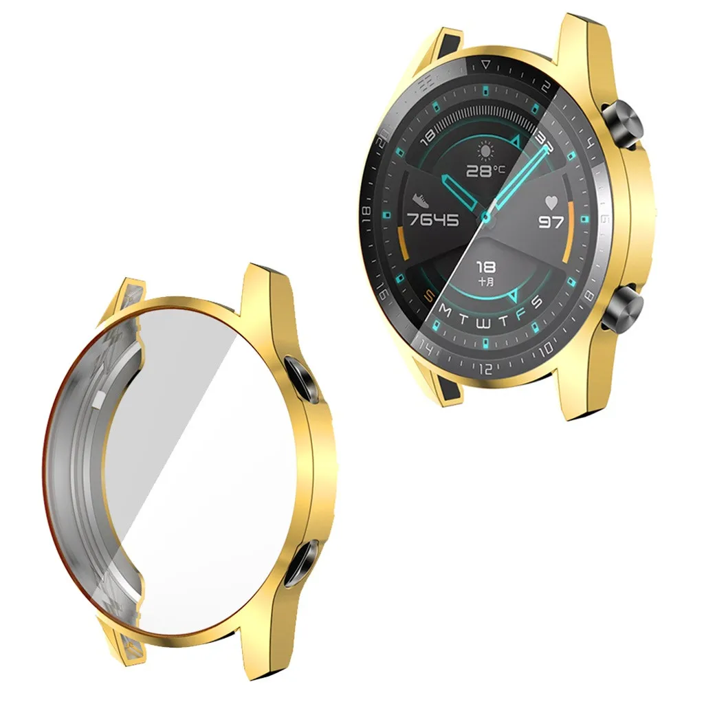 H40 ультра тонкий мягкий защитный чехол для huawei Watch GT2 46 мм чехол TPU бампер для часов GT 2 46 мм Рамка Smartwatch аксессуары