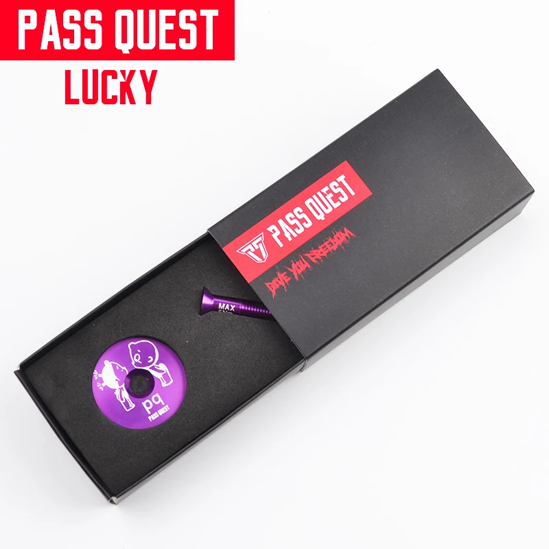 

PASS QUEST LUCKY P1(OD2) Top Cap Stem Cap Stem Top Cap Headset Cap Mountain Road Bike Bicycle 31.8mm Cycling MTB AL7075-T6