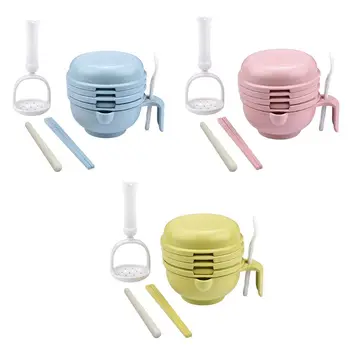 

9 in 1 Food Masher Baby Food Feeder Processor Wheat Straw Vegetable Fruit Rice Grinder Tool Can Be Washed in Dishwasher
