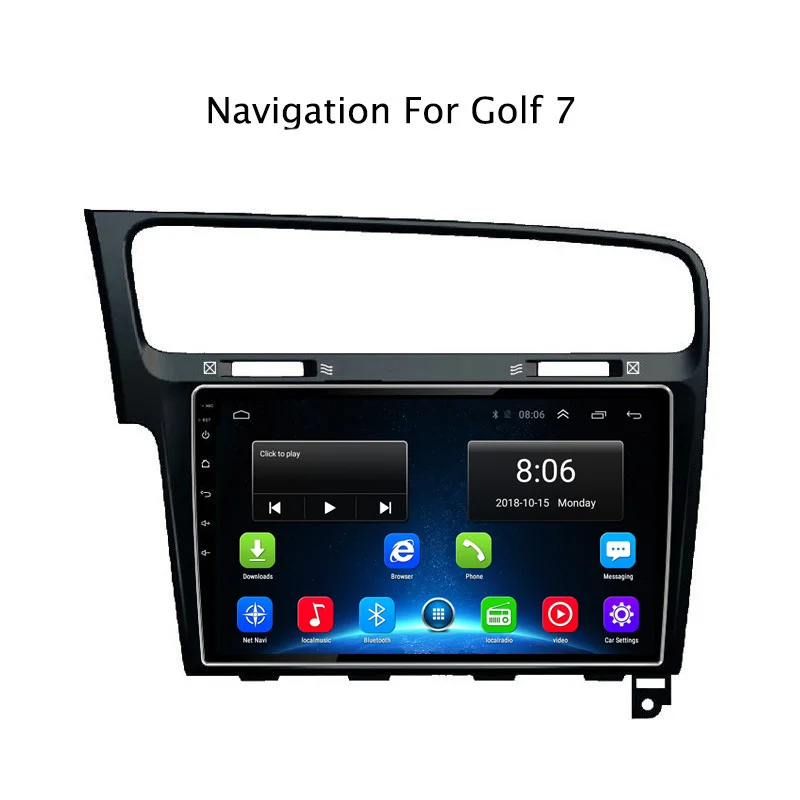 10 1 дюймов Android 8 Автомобильная dvd-навигационная система плеер для VW Golf 7 2014-2018 4G LTE с