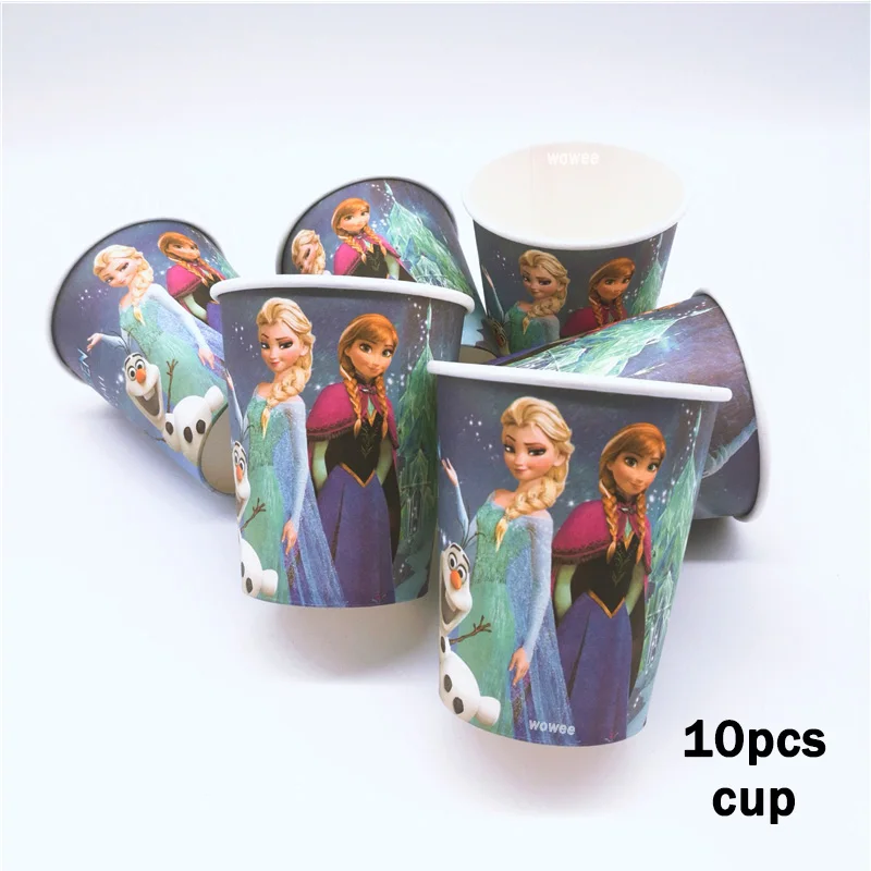 Дисней Холодное сердце Эльза и Анна с днем рождения Детские украшения для вечеринки детские украшения для дня рождения вечерние принадлежности - Цвет: 10Paper Cup