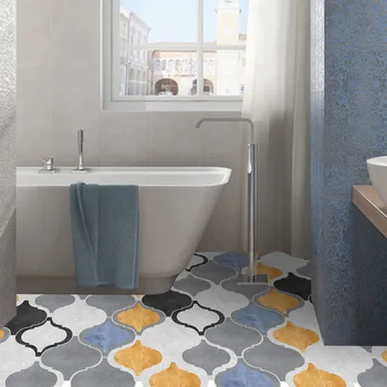 

European-style Cement Style Living Room Wall Decoration Wallpaper Tile Stickers Kitchen Bathroom Non-slip Floor Stickers
