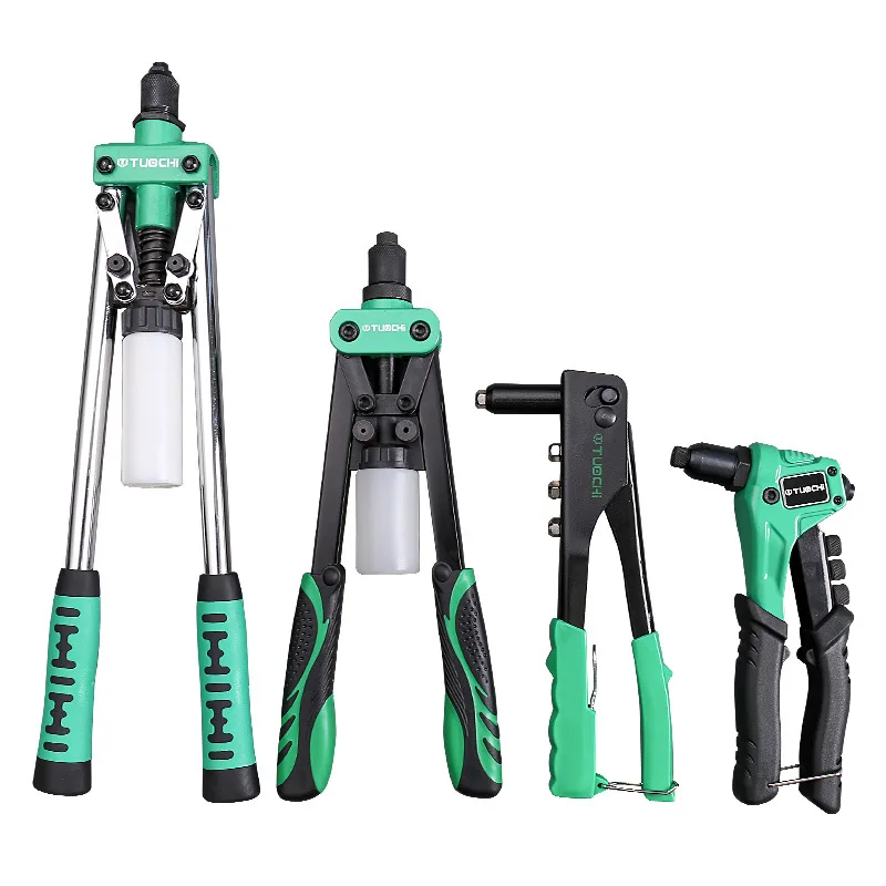 Rivet Gun Set Heavy-duty Manual Rivet Gun 8-17 Inch Automatic Tool with 4 Sizes of Head One-hand Tool rivet gun rivet gun set
