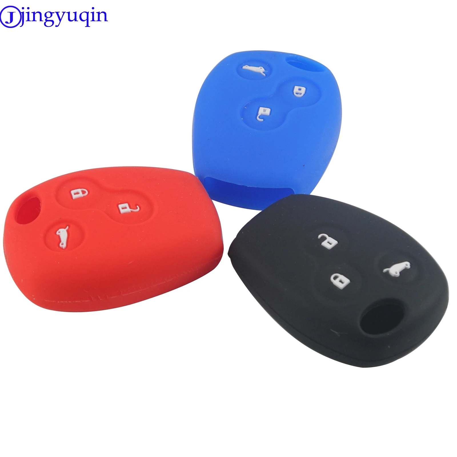 

New Remote Silicone Key Case Cover For Renault Clio Scenic Megane Duster Sandero Captur Twingo Modus Fluence 3 Button Protector