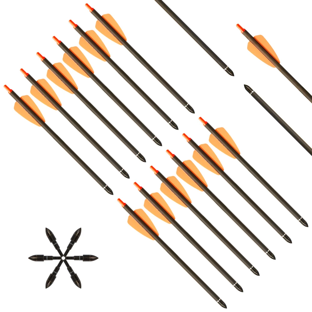 

Toparchery 7.5inch Hunting archery Arrows for Crossbow Hunting Small Bolts Steel Arrow Archery Accessory