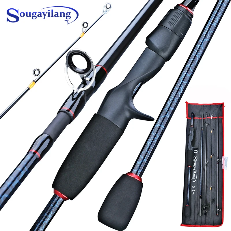 

Sougayilang 1.8M 1.98M 2.1M 2.4M 5 Sections Spinning/Casting Portable Fishing Rod Ultralight Carbon Fiber Travel Fishing Rod