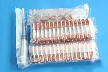 

1.2ML 2/5/10pcs Rose Gold Empty Lip Gloss Tube,DIY Plastic Elegant Liquid Lipstick Container,Round mini lipgloss sample bottle