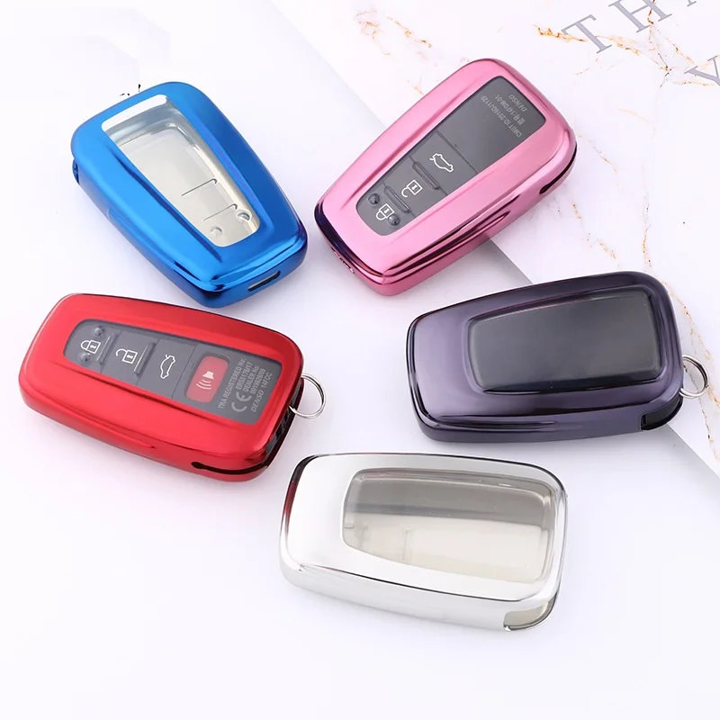 

TPU Key Case For Toyota Camry CHR Corolla RAV4 Avalon Land Cruiser Prado Prius Remote Fob Cover 2 3 4 Button 2017 2018 2019