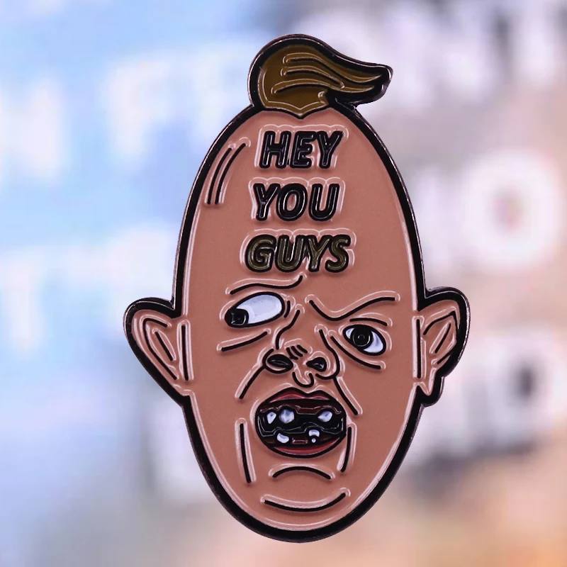 Goonies Bradipo Hey You Guys Badge Funny Face Head Spilla Facce Disordinate Smalto Pin Jeans Camicie Accessorio