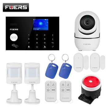 

Home Security Alarm System Tuya APP Remote Control 4G GSM WIFI Connection Language Switch 2.4 inch TFT Color Display System Kit