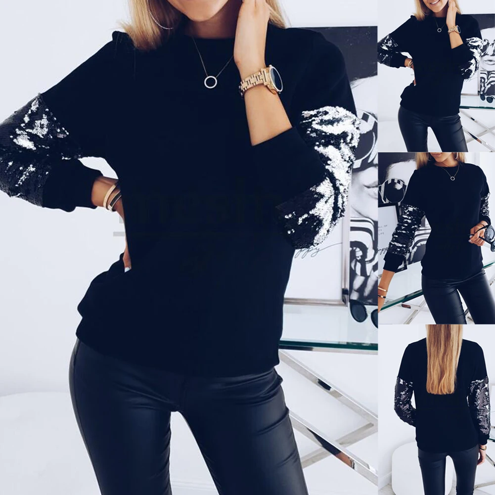 Women Hoodies Sequins Hoodies Sweatshirt  Autumn  Spring Long Sleeve Lady Top Hoodies Warm Winter Jacket Women Tracksuit