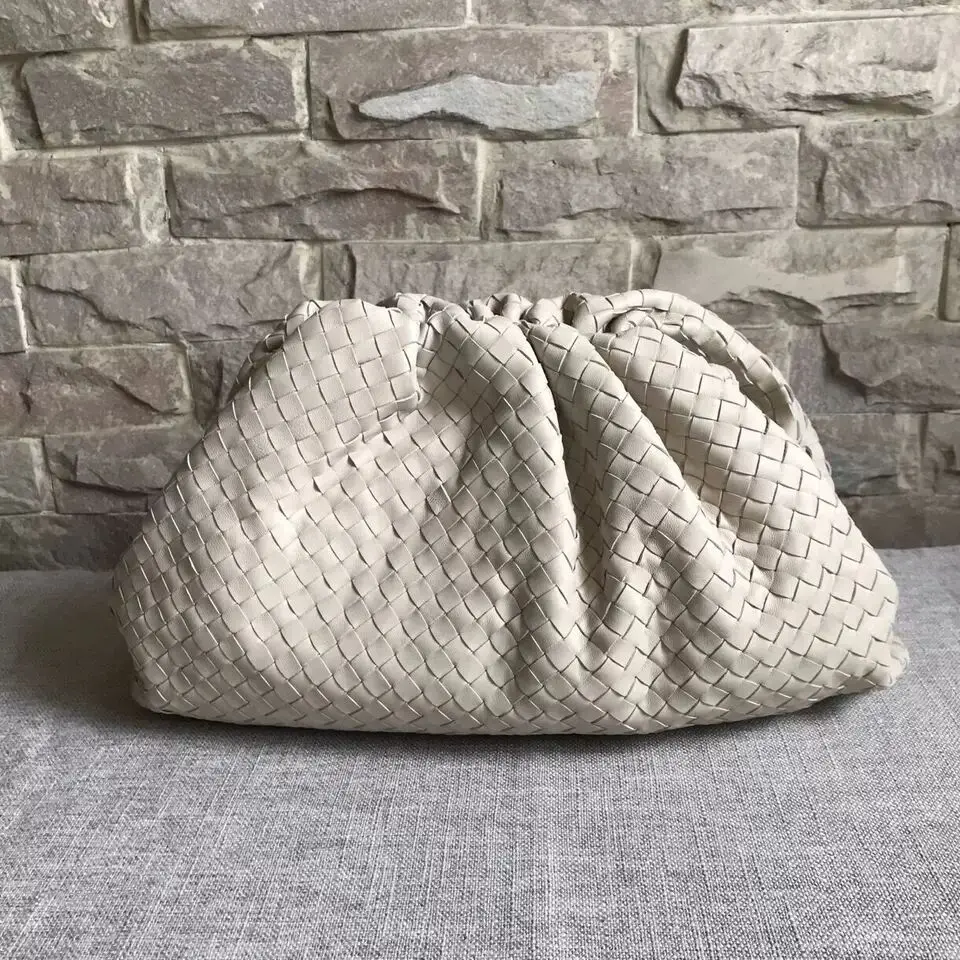 beige Новые стильные женские сумки, Высококачественная тканая сумка из натуральной кожи, настоящие сумки из овчины, модные клатчи на каждый день - Цвет: beige