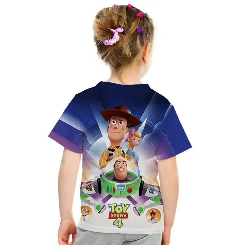 Популярный аниме История игрушек 3D estampado Nio moda nios desgaste amaderado Cool abrigo camiseta Buzz Lightyear nios ropacortamanga