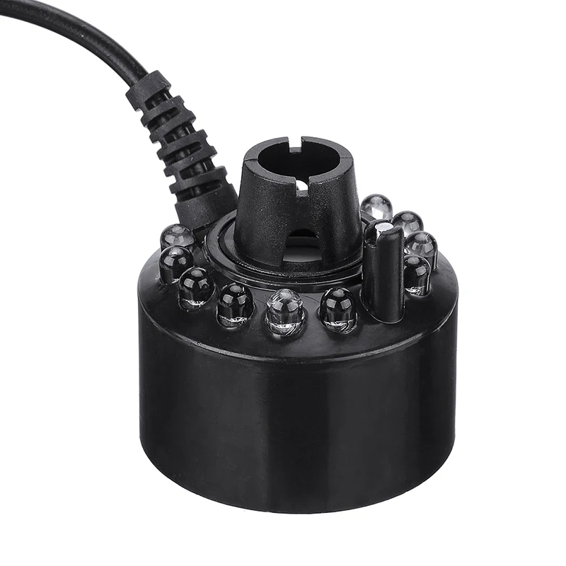 12 LED Ultrasonic Mist Maker Garden Water Aquarium Fogger Sprayers For Fish Tank Fountain Atomizer Humidifier Mist Tools UK Plug-2