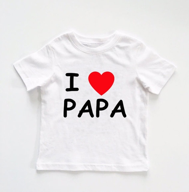 LOVE MAMA Print T Shirt Kids Short Sleeve O-neck Happy Birthday Gift KT-2029
