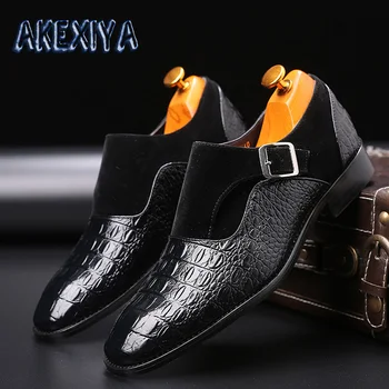 

Classic Crocodile Pattern Men Formal Leather Shoes Fashion Men Business Dress Shoes Gentleman Style Men Pointed Oxfords Shoes