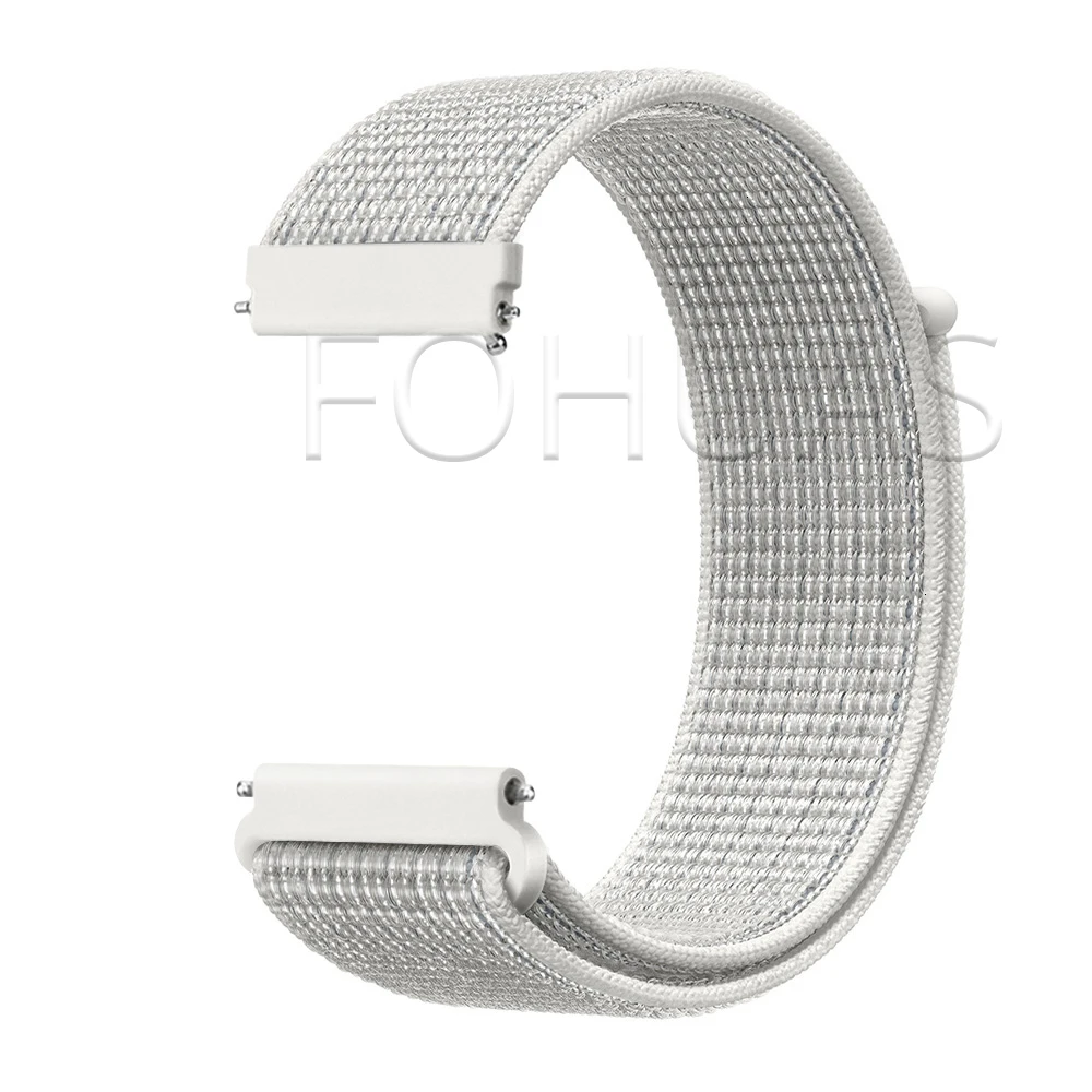 Summit White Нейлоновый ремешок 20 мм 22 мм для Xiaomi Amazfit Gtr 47 мм samsung Galaxy Watch 42 мм 46 мм Active gear S3 классический ремешок HUAWEI WATCH 2 Pro - Цвет ремешка: Summit White