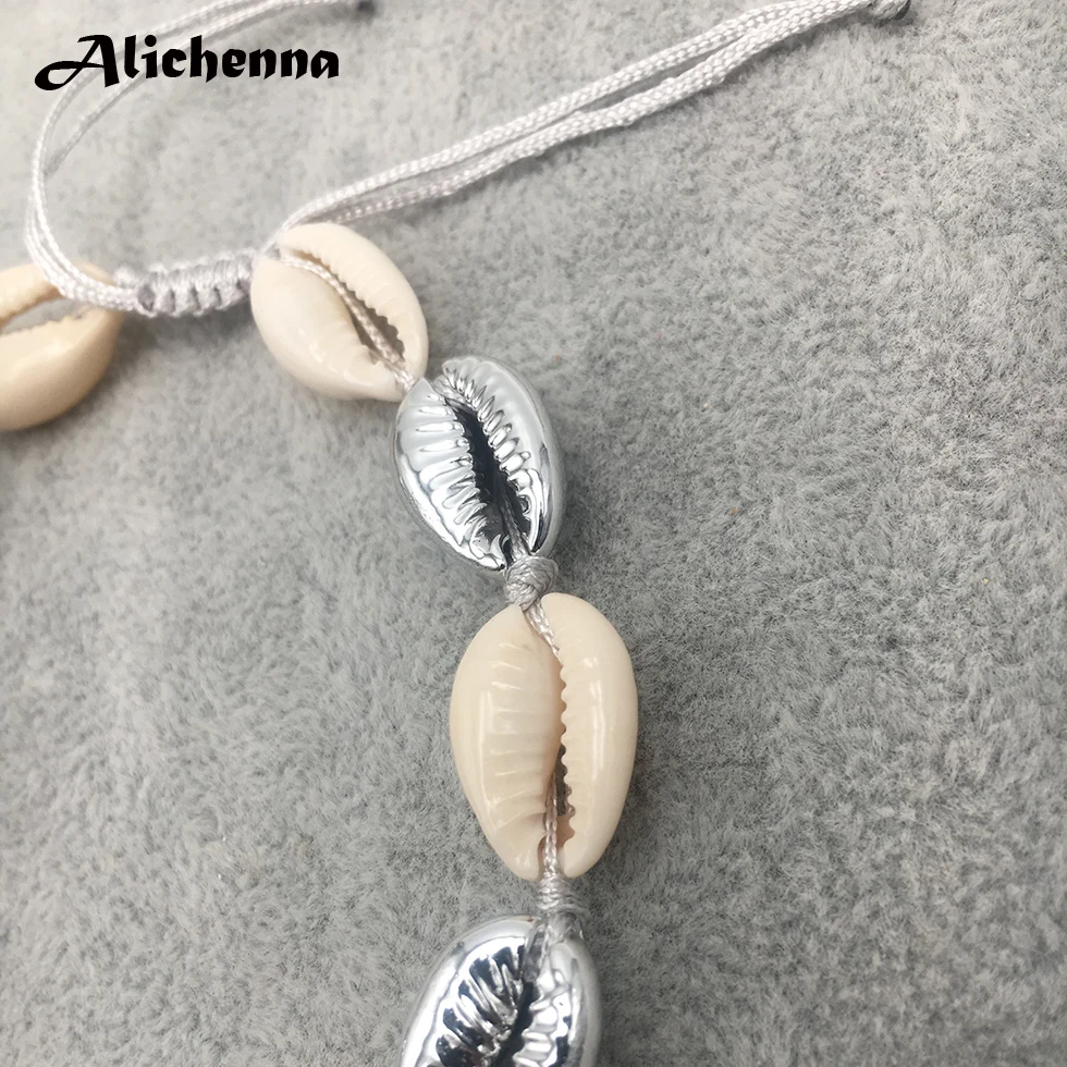 Бохо Seashell цепочка на лодыжку браслет на ногу серебро золото оболочка пляж лодыжки ювелирные изделия в стиле "Бохо" Морская раковина ножные браслеты на босую ногу для женщин
