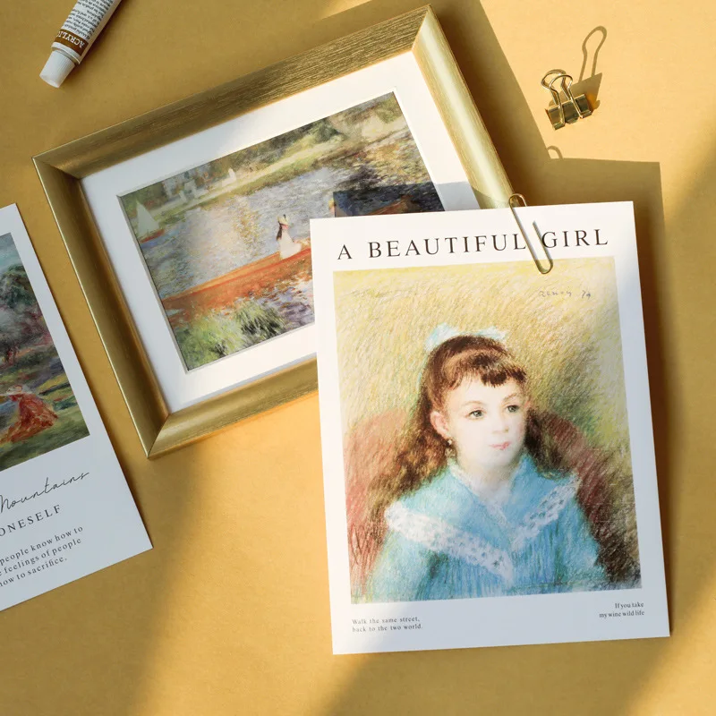 Девушки и цветы Скандинавское Ретро украшение карта 5 листов масляная открытка