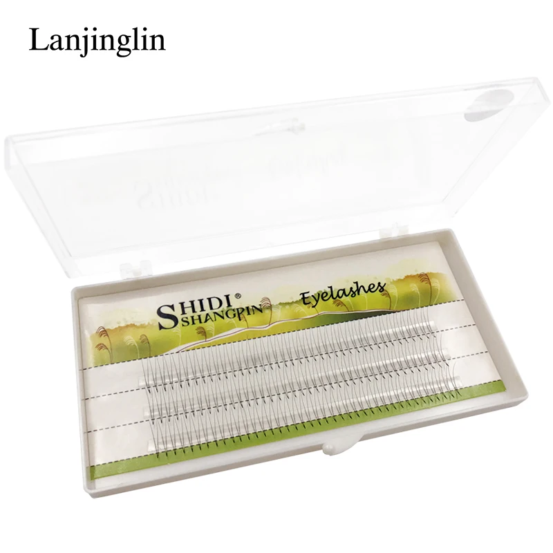 

LANJINGLIN 8/10/12mm 120pcs Handmade False eyelashes silk 3D Lashes natural individual fake eyelash Extension Makeup tools