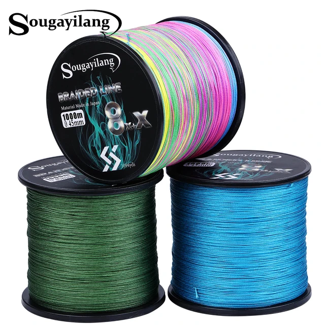 US $6.00 Sougayilang 9 Strands Braided PE Fishing Line 300M 500M 1000M Strong Fishing Line Multifilament Dur