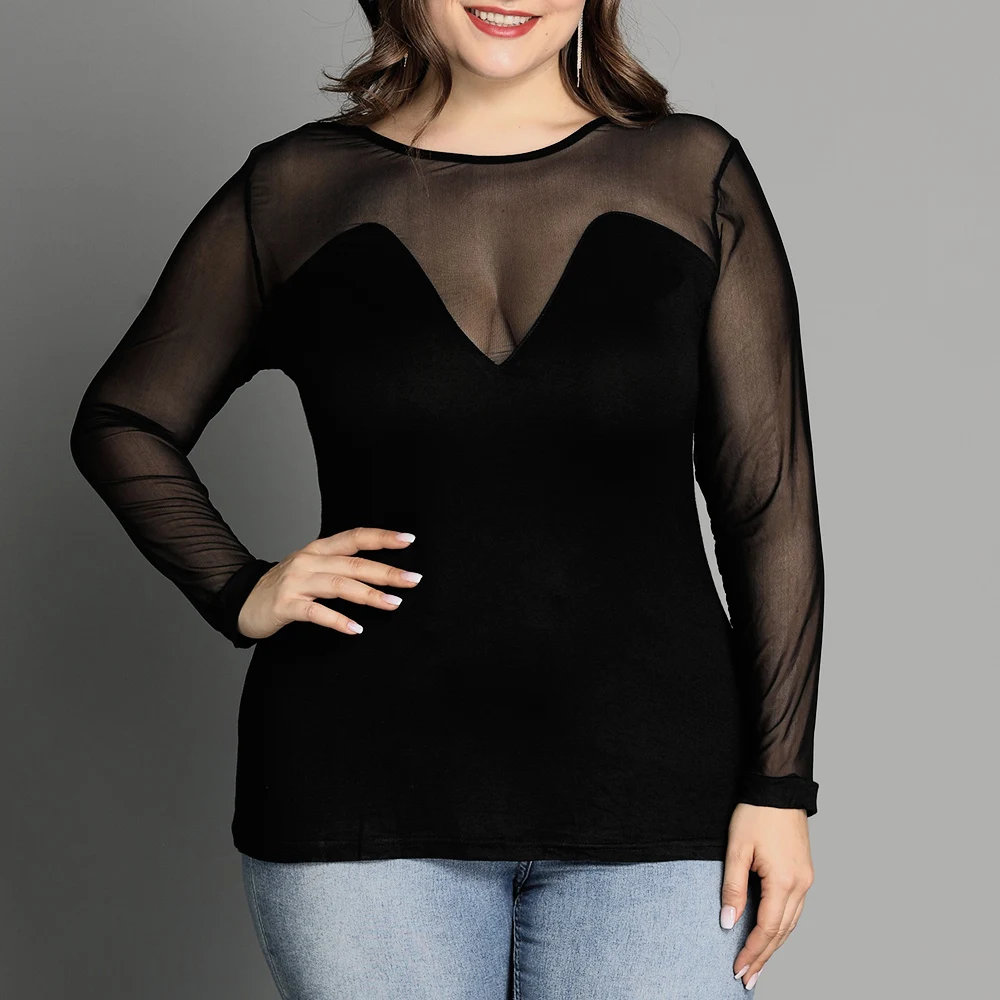 sexy black top plus size