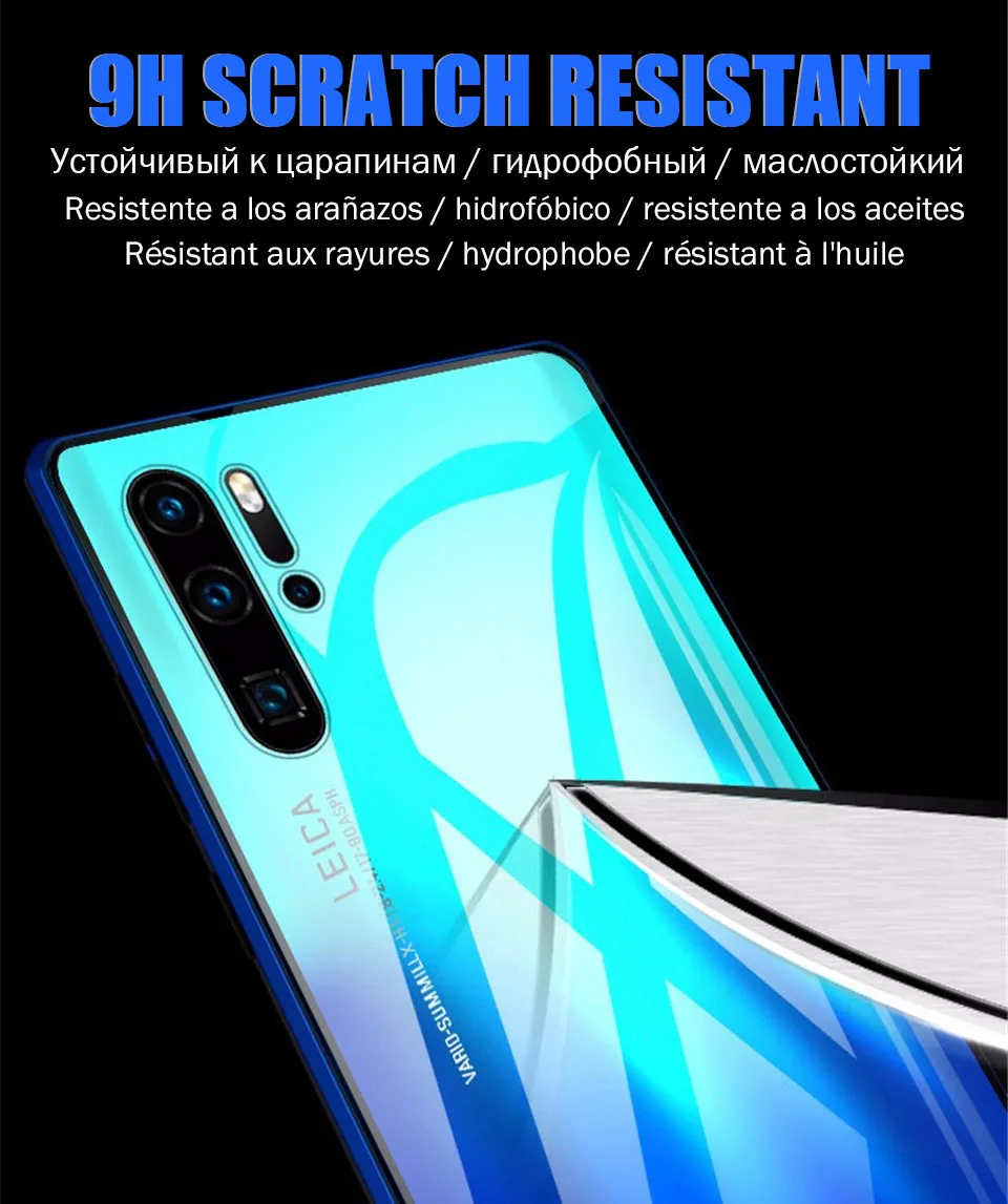 Чехол для huawei mate 20 Pro 10 P20 Lite противоударный чехол на P Smart P30 Lite закаленное стекло Магнитная Адсорбция Задняя Крышка P