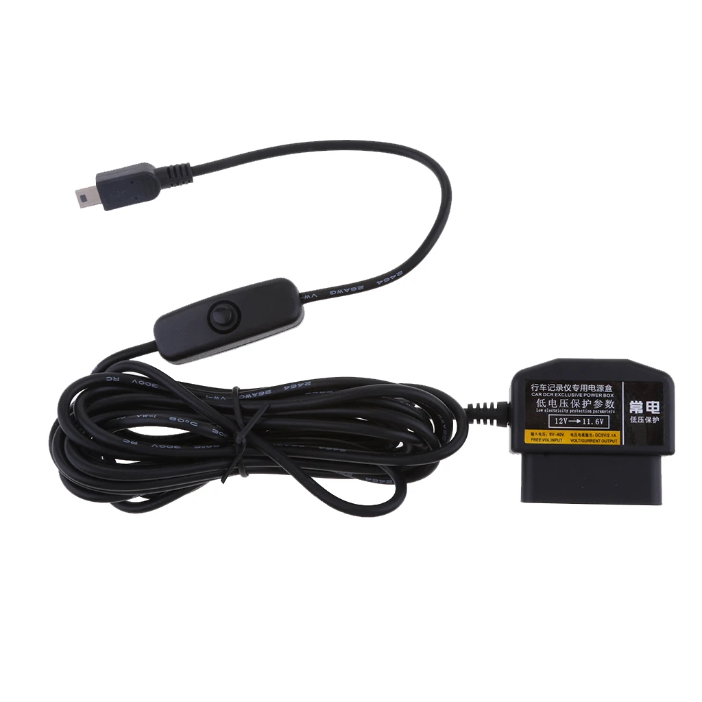 Premium 3.5Meters 12 24V to 5V/2.1A Car Dash Cam Hardwire Adapter Step Down Module DVR GPS OBD Buck Cables
