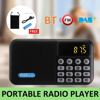 

Digital DAB DAB+FM Radio Player Receiver Mini Portable bluetooth Speaker Stereo Music FM Receiver
