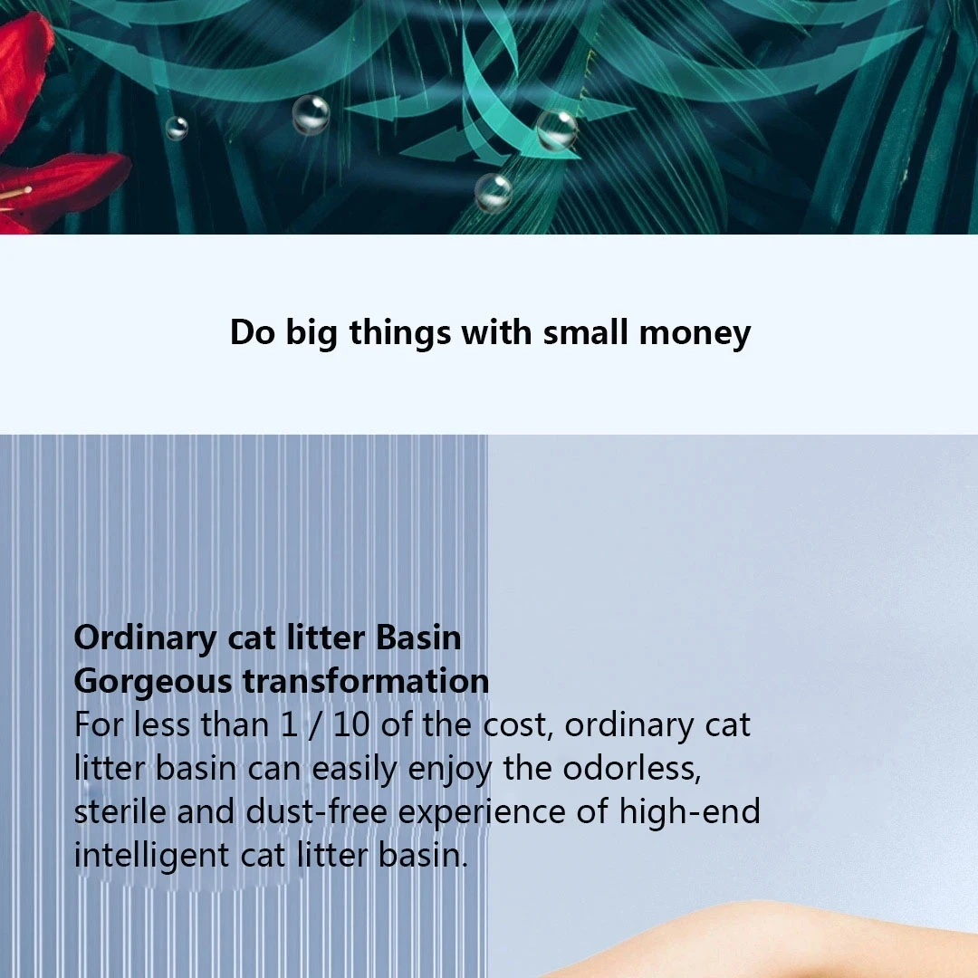 YouPin Uah Cat Litter Box Smart Deodorizer 24-hour Smart Monitoring Long Battery Life Positioning Adsorption Pet Smart Deodorize