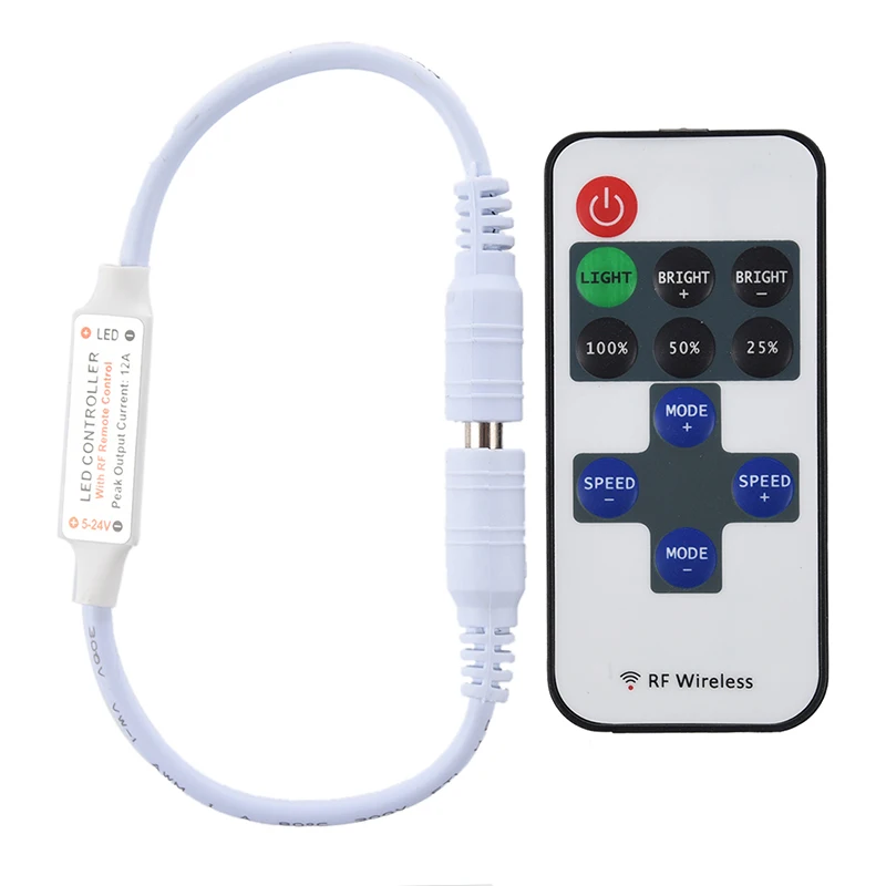 

TOP Controller - Controller Controller FB & Dimmer for single color LED flexible strip 12A DC 5V-24V HOT