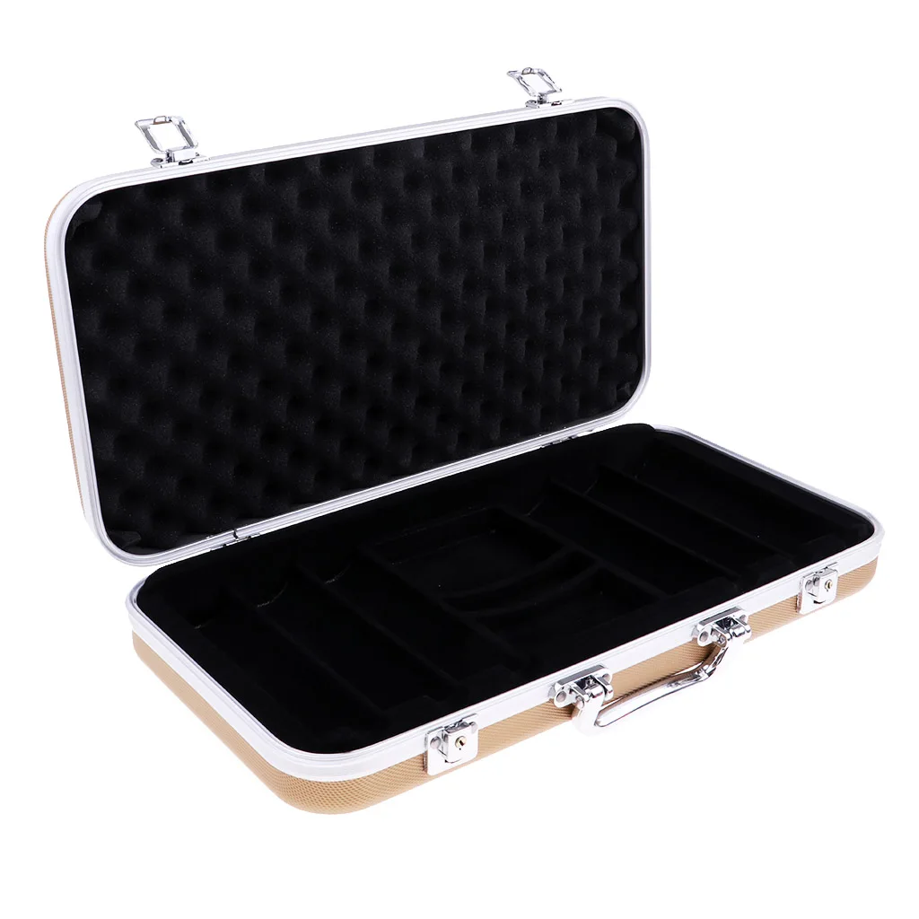 300 Poker Chips Playing Card Box Portable ABS Plastic Case Poker Chips Box