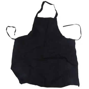 

12 Pack Bib Apron - Unisex Black Apron Bulk with 2 Roomy Pockets Machine Washable for Kitchen Crafting BBQ Drawing