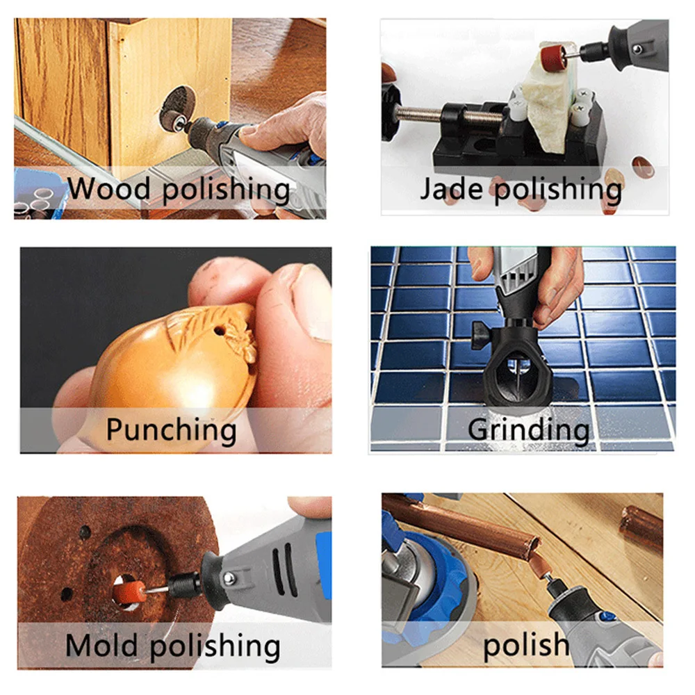 248x Electric Grinding Rotary Tool Polishing Sanding Milling Craft Bit Set